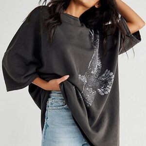 FREE PEOPLE VINTAGE SOULS EAGLE PRINT SWEATSHIRT
